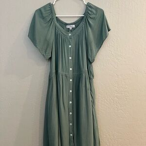 Bohme Olive Green Mini Dress